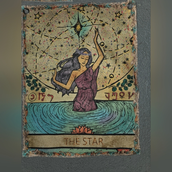Small Tarot Card Tapestries The Sun, The Moon, and The Stars - Picture 4 of 5
